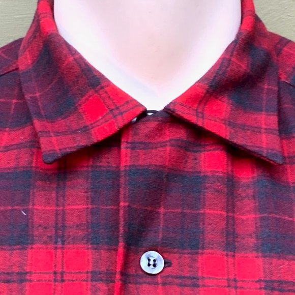 VTG Pendleton 100% Wool Board Shirt(M) Loop Collar - Picture 10 of 15